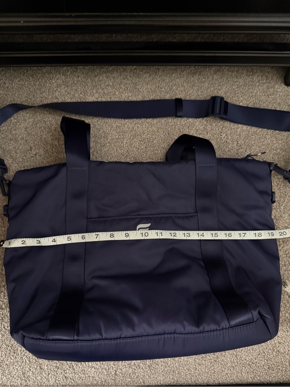 Fabletics Navy Travel Tote with Adjustable Shoulder Strap